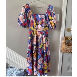 Vince Camuto Floral Puff Sleeve dress size 2